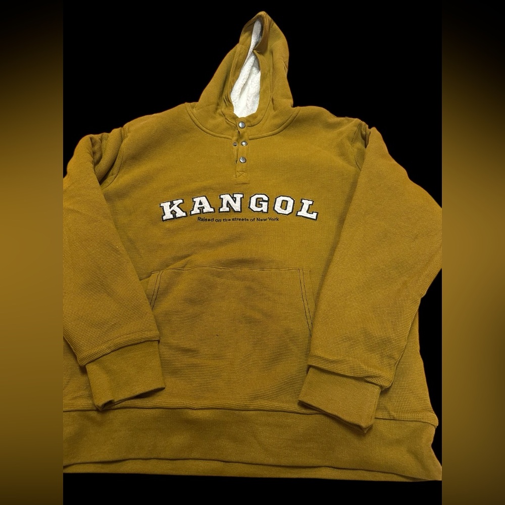 NWT KANGOL Sherpa-lined hoodie 
Size XL
100% Cotton